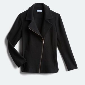 Magnolia Grace Kirstin Boiled Wool Moto Jacket